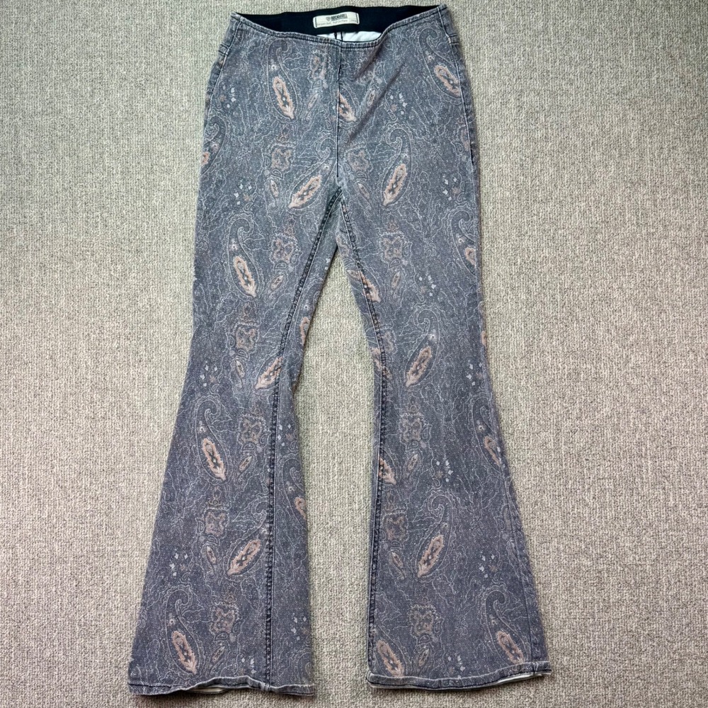 Rock & Roll Denim Bargain Bell Pull On Flare Pants 29x34‎ Western Boho Retro